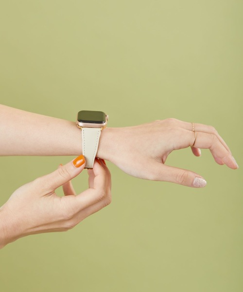 HASHIBAMI(ハシバミ)の「【HASHIBAMI】ウネウネ アップルウォッチバンド S (38/40/41mm用) Apple Watch Band(デジタル腕時計・レディース・ブラック/マスタード/ライラック/グレイッシュベージュ/ナチュラル/グレー系その他/ライトピンク・FREE)」の4枚目の写真