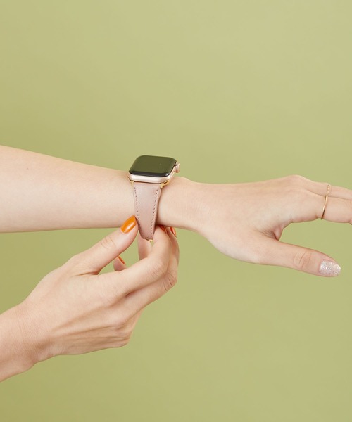 HASHIBAMI(ハシバミ)の「【HASHIBAMI】ウネウネ アップルウォッチバンド S (38/40/41mm用) Apple Watch Band(デジタル腕時計・レディース・ブラック/マスタード/ライラック/グレイッシュベージュ/ナチュラル/グレー系その他/ライトピンク・FREE)」の1枚目の写真