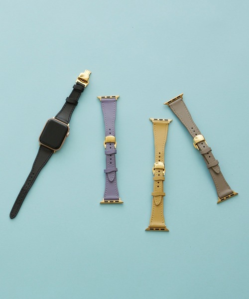 HASHIBAMI(ハシバミ)の「【HASHIBAMI】ウネウネ アップルウォッチバンド S (38/40/41mm用) Apple Watch Band(デジタル腕時計・レディース・ブラック/マスタード/ライラック/グレイッシュベージュ/ナチュラル/グレー系その他/ライトピンク・FREE)」の2枚目の写真