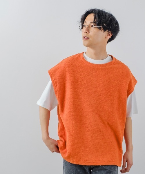 improves(インプローブス)の「変形ジャガード インレイ ニットベスト×Tシャツカットソー セパレート(ベスト・メンズ・ブルーグレー/グリーン/ブラック/オレンジ・MEDIUM/LARGE)」の20枚目の写真