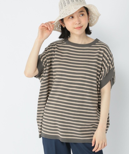 studio CLIP（スタディオクリップ）の「14ゲージドルマンニットプルオーバー（ニット/セーター・レディース・ブラック/カーキ/ブルー・FREE）」の3枚目の写真