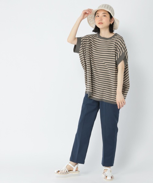 studio CLIP（スタディオクリップ）の「14ゲージドルマンニットプルオーバー（ニット/セーター・レディース・ブラック/カーキ/ブルー・FREE）」の5枚目の写真