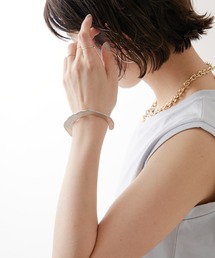 ウェーブプレートバングル