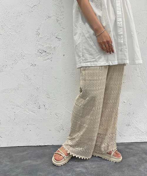 apres jour mignon(アプレジュールミニョン)の「レースパンツ【ZOZOTOWN限定アイテム】(その他パンツ・レディース・アイボリー/ブラック・SMALL/MEDIUM/X-LARGE)」の4枚目の写真