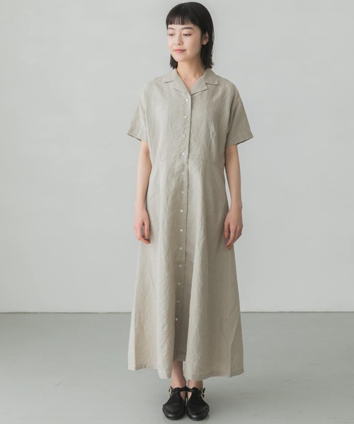 かぐれ　リネンシャツワンピース かぐれ（カグレ）の「リネンシャツワンピース（ワンピース