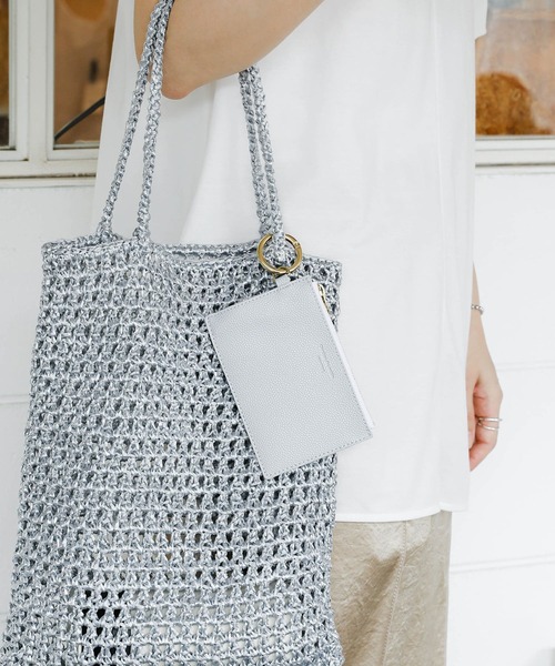 HIGHTIDE（ハイタイド）の「Grains de sable サーブル フラグメントケース カード コインケース カラビナ付き ミニ財布 小銭入れ（カードケース・レディース・ネイビー/グレー/キャメル・FREE）」の14枚目の写真