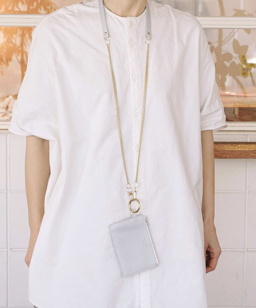 HIGHTIDE（ハイタイド）の「Grains de sable サーブル フラグメントケース カード コインケース カラビナ付き ミニ財布 小銭入れ（カードケース・レディース・ネイビー/グレー/キャメル・FREE）」の17枚目の写真