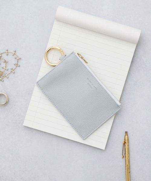 HIGHTIDE（ハイタイド）の「Grains de sable サーブル フラグメントケース カード コインケース カラビナ付き ミニ財布 小銭入れ（カードケース・レディース・ネイビー/グレー/キャメル・FREE）」の19枚目の写真