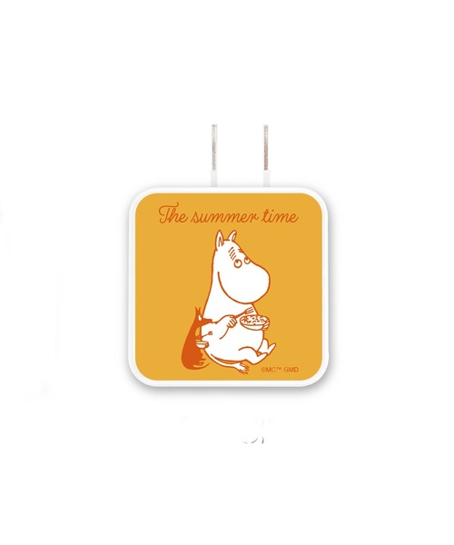 MOOMIN(ムーミン)の「MOOMIN/ムーミン USB2ポート ACアダプター(スマホグッズ・レディース・ホワイト/オレンジ・ONE SIZE)」の1枚目の写真