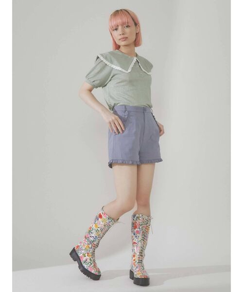 merry jenny(メリージェニー)の「フリルカラーラメポロシャツ(Tシャツ/カットソー・レディース・ブラック/ピンク/グリーン・FREE)」の20枚目の写真
