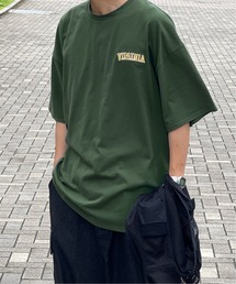 ワンポイント配色刺繍ロゴビッグTシャツ