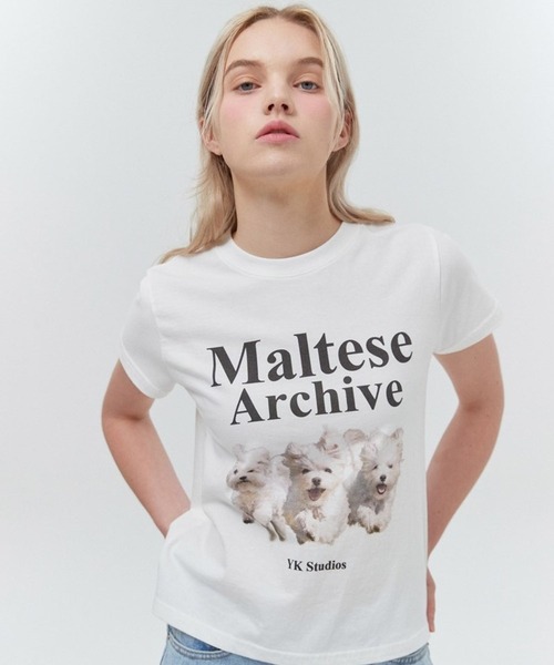 WaiKei(ワイケイ)の「Wai Kei/Maltese T-W 2344566(Tシャツ/カットソー・レディース・ホワイト・FREE)」の3枚目の写真