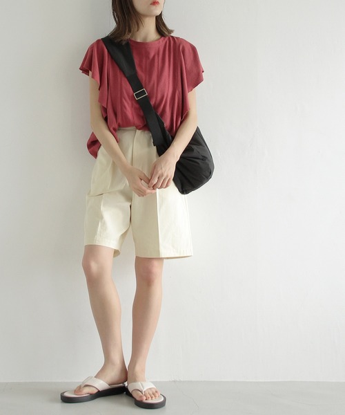 Crisp（クリスプ）の「タックハーフパンツ（その他パンツ・レディース・ブラック/ブラウン/アイボリー・FREE）」の20枚目の写真