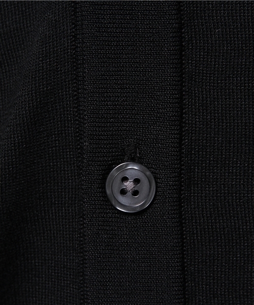 417 EDIFICE（フォーワンセブンエディフィス）の「◇16Gシルクタッチ Vネックカーディガン（カーディガン/ボレロ・メンズ・グレー/サファリグリーン/ブルー系その他/ブラック・SMALL/LARGE/MEDIUM）」の12枚目の写真