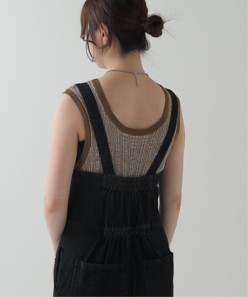 RAY CASSIN(レイカズン)の「前後2wayメランジノ-スリニット(タンクトップ・レディース・グリーン/キャメル・FREE)」の10枚目の写真