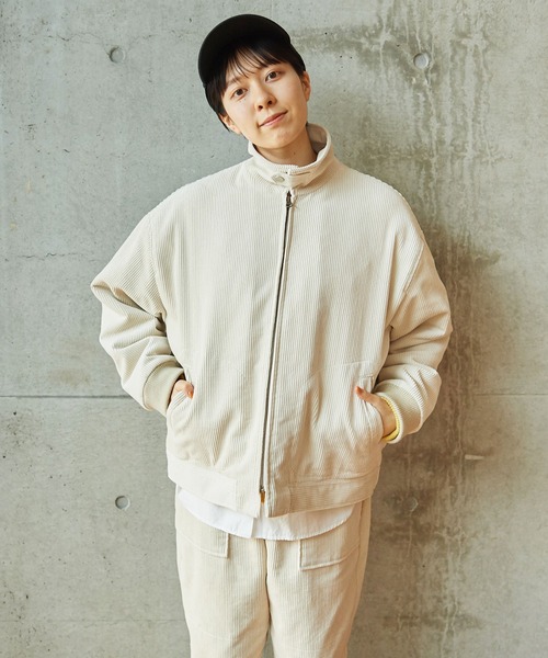 PAR ICI（パーリッシィ）の「8Wコーデュロイ タブ付き中綿ブルゾン