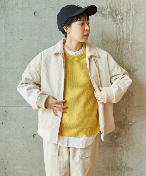 PAR ICI（パーリッシィ）の「8Wコーデュロイ タブ付き中綿ブルゾン