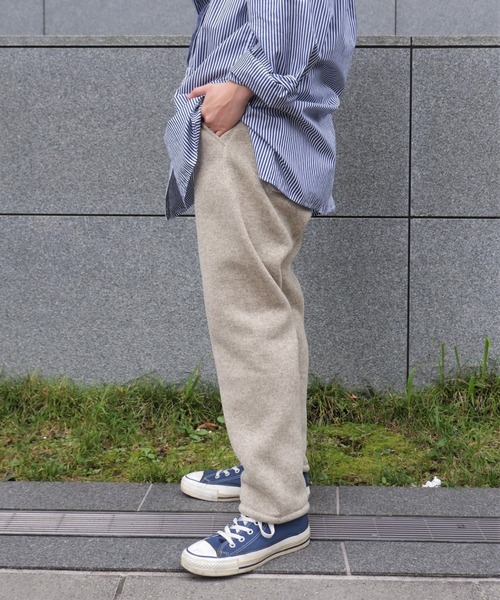 BURLAP OUTFITTER(バーラップアウトフィッター)の「BURLAP OUTFITTER/バーラップアウトフィッター KNIT FREECE PATCHED PANT ニットフリースパッチパンツ(スウェットパンツ・レディース・オートミール・SMALL)」の3枚目の写真