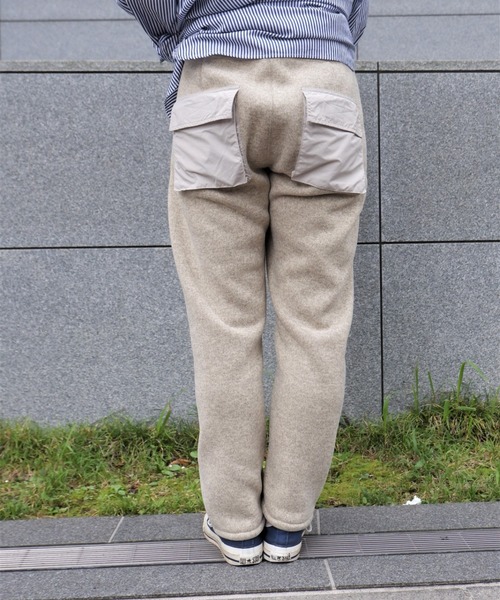 BURLAP OUTFITTER(バーラップアウトフィッター)の「BURLAP OUTFITTER/バーラップアウトフィッター KNIT FREECE PATCHED PANT ニットフリースパッチパンツ(スウェットパンツ・レディース・オートミール・SMALL)」の4枚目の写真