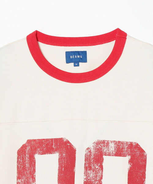 BEAMS（ビームス）の「BEAMS / ナンバリング フットボール Tシャツ（Tシャツ/カットソー・メンズ・ホワイト/ブラック/グリーン・M/L/XL/S）」の16枚目の写真