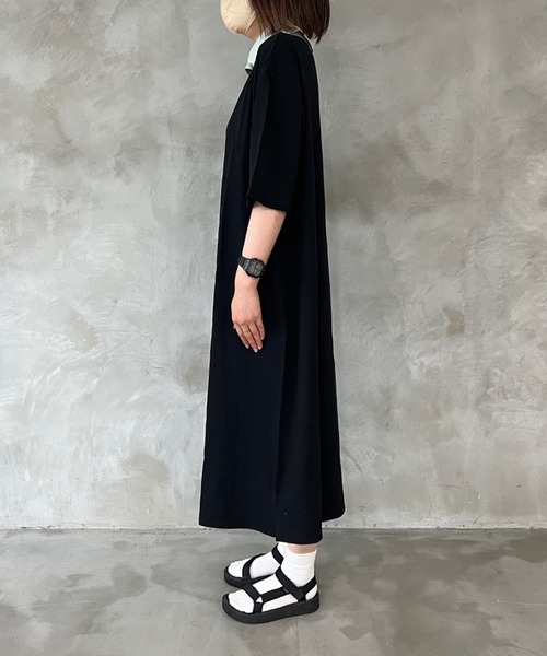 kutir（クティール）の「ポロワンピース（ワンピース・レディース・ライトブルー/ブラック・SMALL/MEDIUM/LARGE）」の18枚目の写真