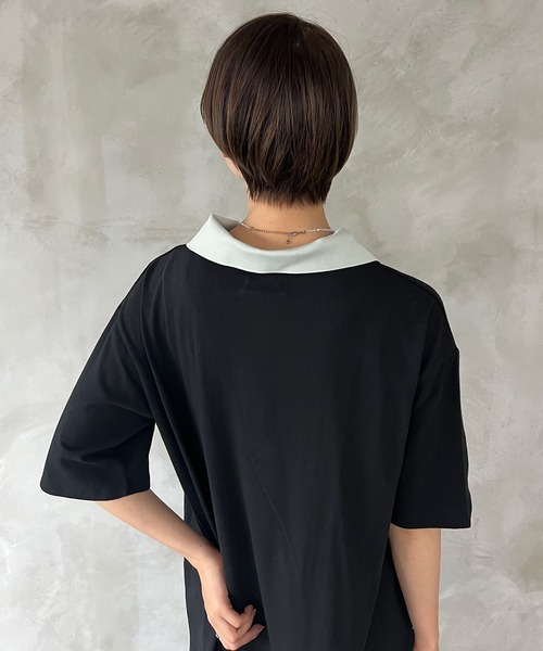 kutir（クティール）の「ポロワンピース（ワンピース・レディース・ライトブルー/ブラック・SMALL/MEDIUM/LARGE）」の7枚目の写真