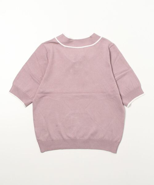 TRUDEA(トルディア)の「配色ボウタイパールピンニット(ニット/セーター・レディース・パープル/ブラック/ラベンダー/ネイビー/ベージュ・MEDIUM/LARGE)」の19枚目の写真