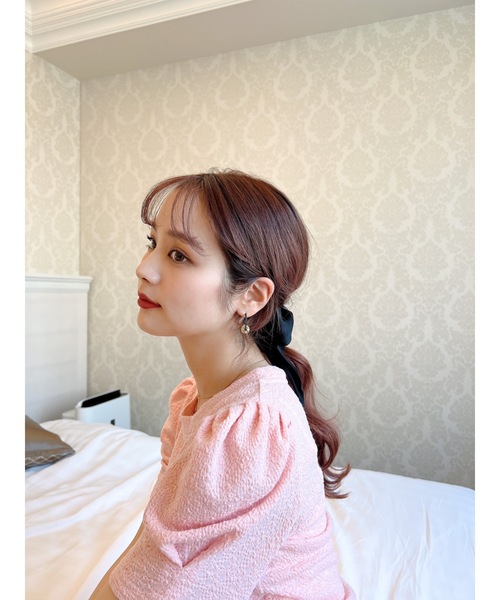 JUMELLE(ジュメロ)の「グロッシーリボンシュシュ(シュシュ・レディース・ブラック・FREE)」の8枚目の写真