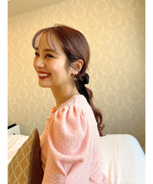 JUMELLE(ジュメロ)の「グロッシーリボンシュシュ(シュシュ・レディース・ブラック・FREE)」の7枚目の写真