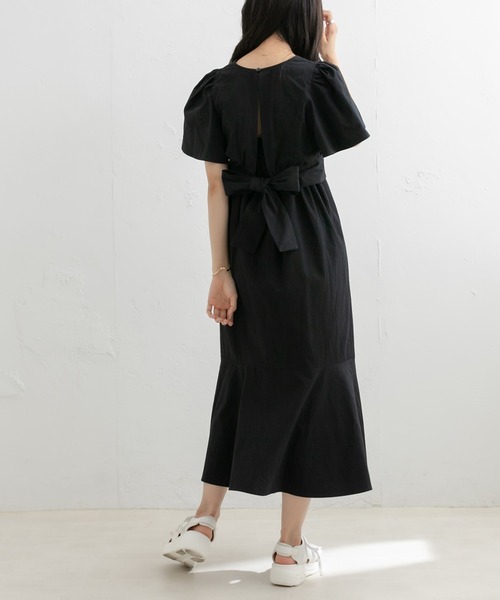 OLIVE des OLIVE（オリーブデオリーブ）の「後リボンブラウス+キャミワンピースSET（ワンピース・レディース・ブラック/ブラウン/ブルー・FREE）」の6枚目の写真