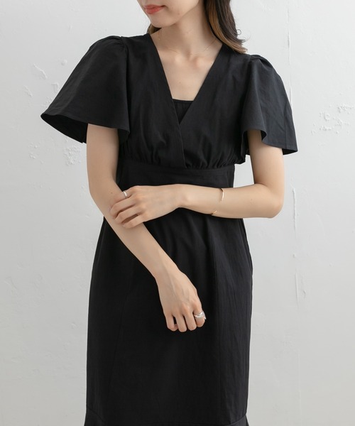 OLIVE des OLIVE（オリーブデオリーブ）の「後リボンブラウス+キャミワンピースSET（ワンピース・レディース・ブラック/ブラウン/ブルー・FREE）」の7枚目の写真