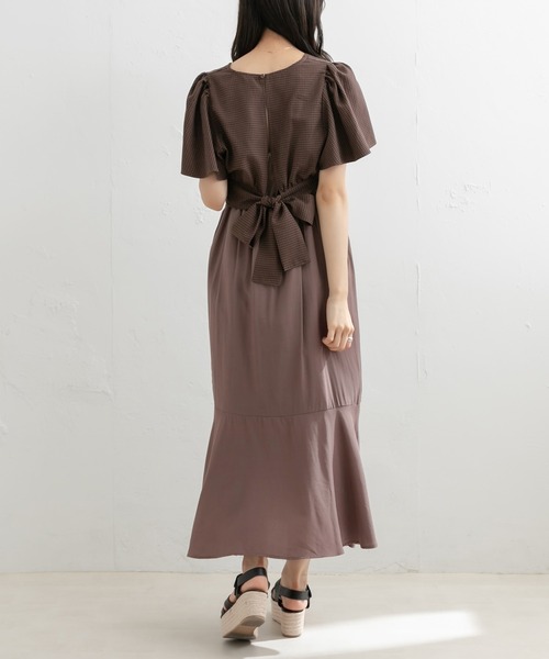 OLIVE des OLIVE（オリーブデオリーブ）の「後リボンブラウス+キャミワンピースSET（ワンピース・レディース・ブラック/ブラウン/ブルー・FREE）」の12枚目の写真