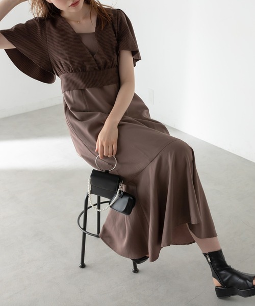 OLIVE des OLIVE（オリーブデオリーブ）の「後リボンブラウス+キャミワンピースSET（ワンピース・レディース・ブラック/ブラウン/ブルー・FREE）」の16枚目の写真