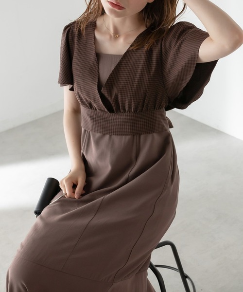 OLIVE des OLIVE（オリーブデオリーブ）の「後リボンブラウス+キャミワンピースSET（ワンピース・レディース・ブラック/ブラウン/ブルー・FREE）」の17枚目の写真