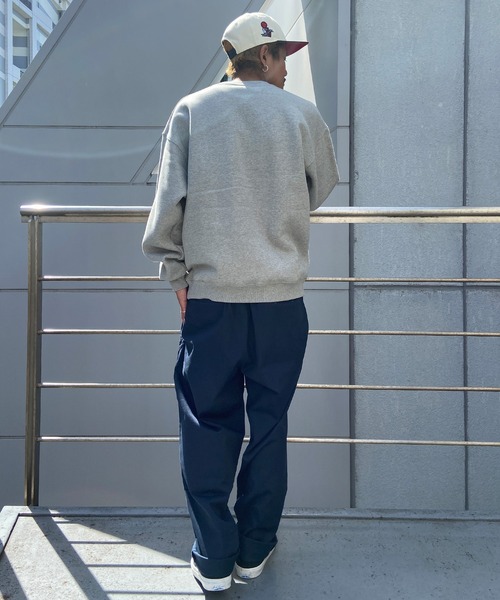 Champion(チャンピオン)の「CHAMPION/チャンピオン ワンポイントスウェット/裏起毛 ブランドロゴ アイコントレーナー/セットアップ対応 C3-W028(スウェット・メンズ・グレー/ブラック/ホワイト/レッド/ネイビー・L/M/XL)」の17枚目の写真