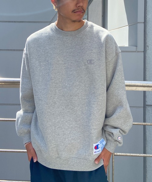 Champion(チャンピオン)の「CHAMPION/チャンピオン ワンポイントスウェット/裏起毛 ブランドロゴ アイコントレーナー/セットアップ対応 C3-W028(スウェット・メンズ・グレー/ブラック/ホワイト/レッド/ネイビー・L/M/XL)」の13枚目の写真