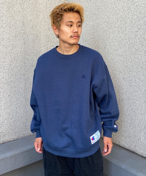 Champion(チャンピオン)の「CHAMPION/チャンピオン ワンポイントスウェット/裏起毛 ブランドロゴ アイコントレーナー/セットアップ対応 C3-W028(スウェット・メンズ・グレー/ブラック/ホワイト/レッド/ネイビー・L/M/XL)」の19枚目の写真