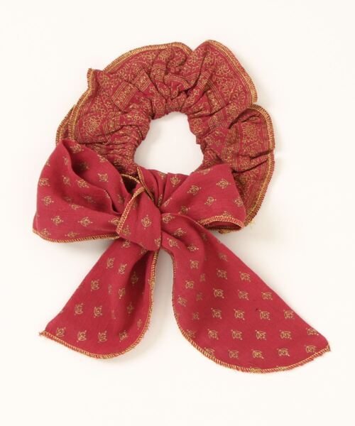 チャイハネ（チャイハネ）の「【チャイハネ】ハクリィリボンシュシュ（シュシュ・レディース・ホワイト/ブラック/パープル/ピンク/イエロー/ブルー/カーキ/レッド/オフホワイト・FREE）」の9枚目の写真