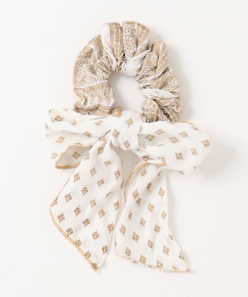 チャイハネ（チャイハネ）の「【チャイハネ】ハクリィリボンシュシュ（シュシュ・レディース・ホワイト/ブラック/パープル/ピンク/イエロー/ブルー/カーキ/レッド/オフホワイト・FREE）」の2枚目の写真