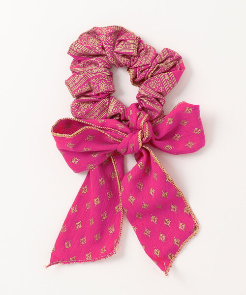 チャイハネ（チャイハネ）の「【チャイハネ】ハクリィリボンシュシュ（シュシュ・レディース・ホワイト/ブラック/パープル/ピンク/イエロー/ブルー/カーキ/レッド/オフホワイト・FREE）」の8枚目の写真