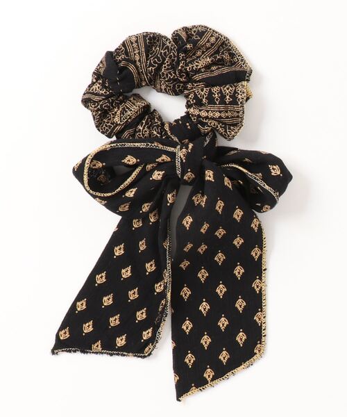 チャイハネ（チャイハネ）の「【チャイハネ】ハクリィリボンシュシュ（シュシュ・レディース・ホワイト/ブラック/パープル/ピンク/イエロー/ブルー/カーキ/レッド/オフホワイト・FREE）」の4枚目の写真