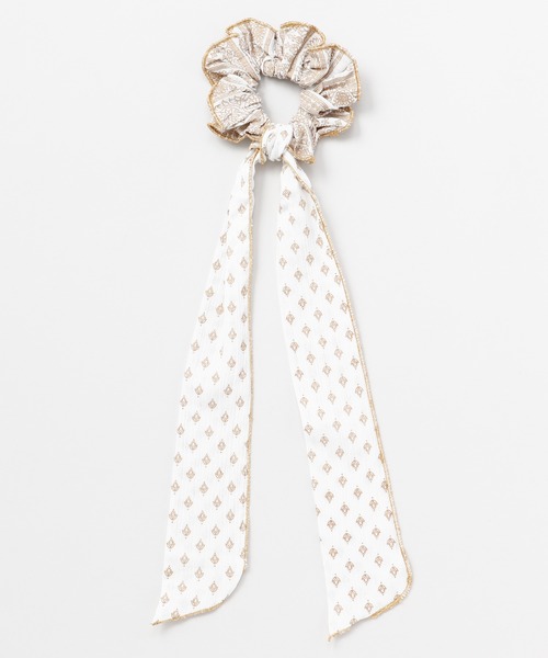 チャイハネ（チャイハネ）の「【チャイハネ】ハクリィリボンシュシュ（シュシュ・レディース・ホワイト/ブラック/パープル/ピンク/イエロー/ブルー/カーキ/レッド/オフホワイト・FREE）」の10枚目の写真