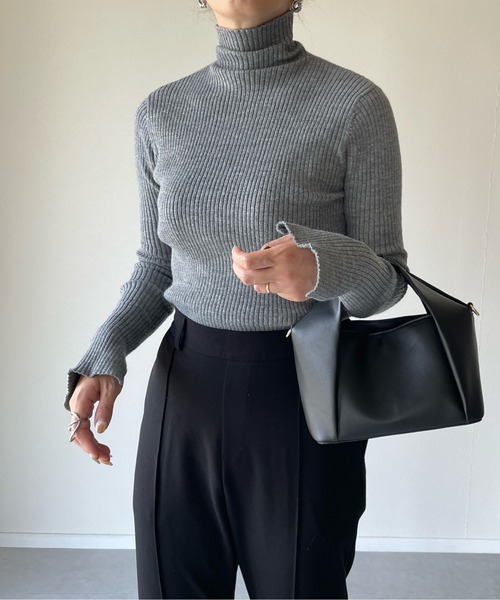 ▽カットスリットリブニット▽ カットスリットリブニット 新品