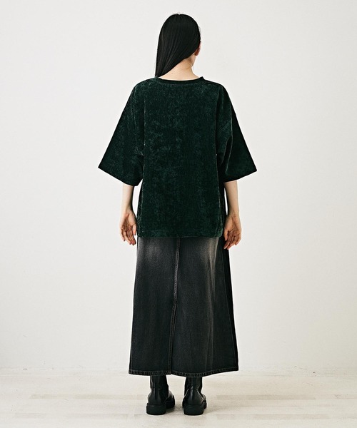 TOBILA（トビラ）の「11オンスデニムリメイク風Aラインスカート（デニムスカート・レディース・ブラック/インディゴブルー・M）」の13枚目の写真