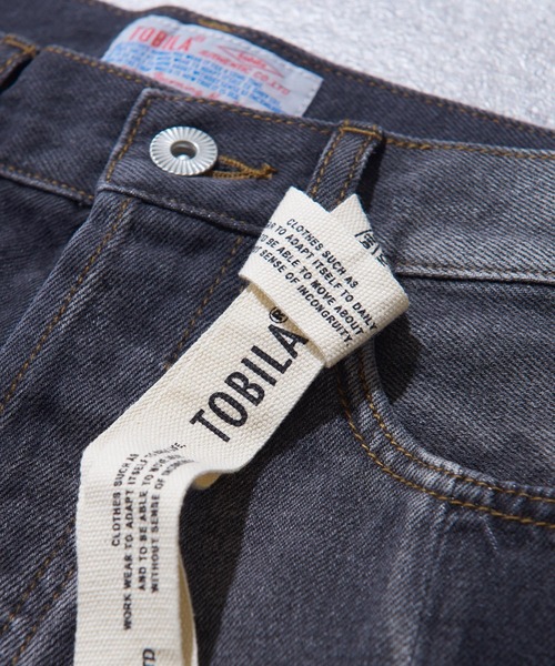 TOBILA（トビラ）の「11オンスデニムリメイク風Aラインスカート（デニムスカート・レディース・ブラック/インディゴブルー・M）」の16枚目の写真