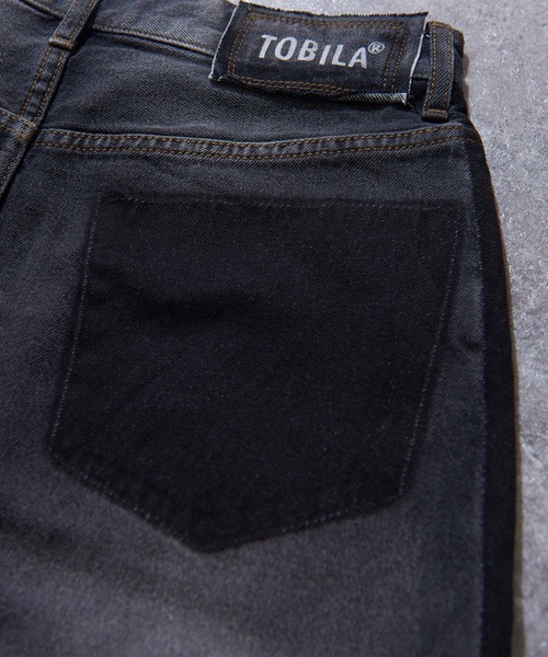 TOBILA（トビラ）の「11オンスデニムリメイク風Aラインスカート（デニムスカート・レディース・ブラック/インディゴブルー・M）」の21枚目の写真
