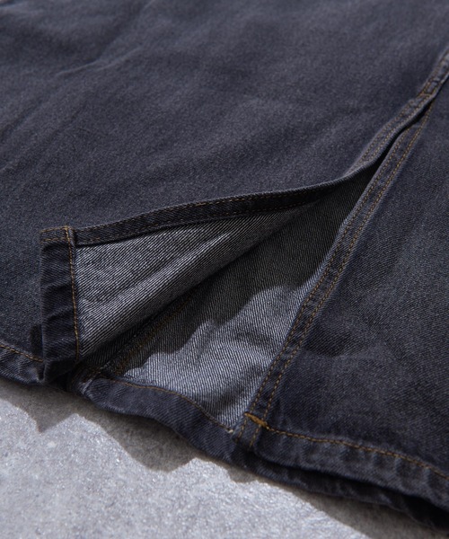 TOBILA（トビラ）の「11オンスデニムリメイク風Aラインスカート（デニムスカート・レディース・ブラック/インディゴブルー・M）」の22枚目の写真