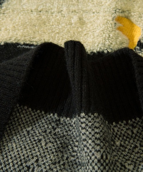 HOOK(フック)の「【HOOK】激かわモコモコアヒル刺繍Vネックニットベスト(ベスト・メンズ・ブラック/グレー/ブルー・M/L/XL)」の10枚目の写真