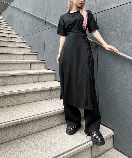 Figments(フィグメンツ)の「ラップワンピース(ワンピース・レディース・ブラック・FREE)」の3枚目の写真