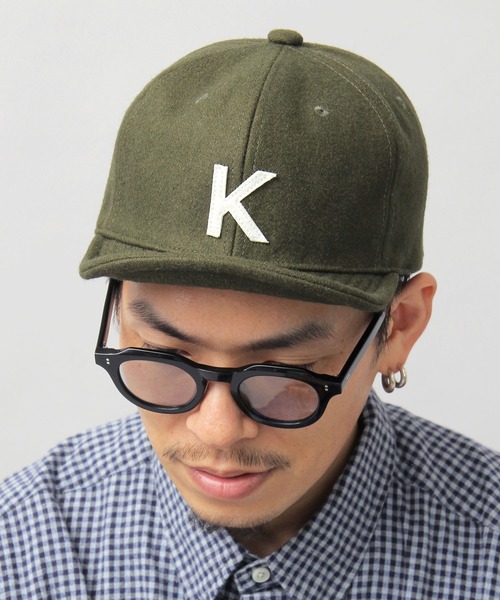 Basiquenti（ベーシックエンティ）の「アルファベットワッペン ウール アンパイアキャップ（キャップ・メンズ・ベージュ/ブラック/カーキ/ネイビー/ワイン・FREE）」の4枚目の写真